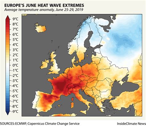 Map Of Europe Heat Wave