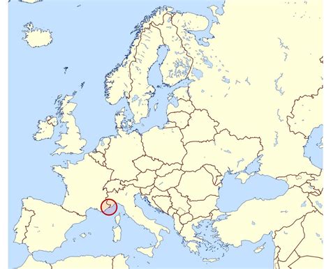 Map Of Europe Monaco