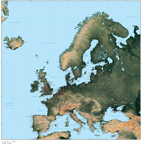 Map Of Europe Terrain