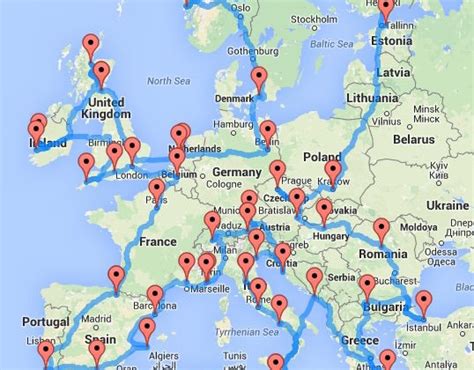 Map Of Europe Travel