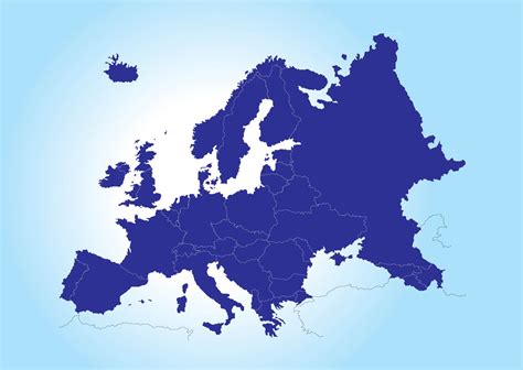 Map Of Europe Vector Free