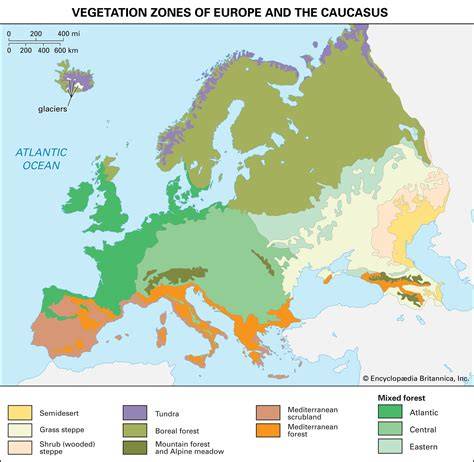 Map Of Europe Vegetation