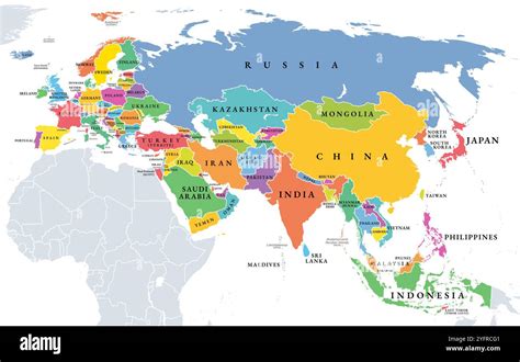 Map Of Europe Vs Asia