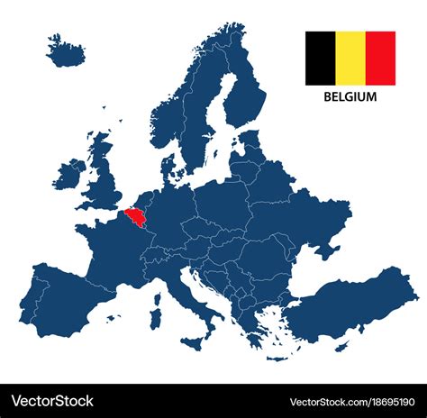 Map Of Europe With Belgium Highlighted
