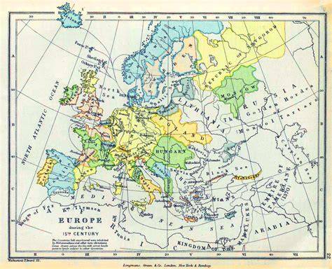 Map Of Europe Xv Century