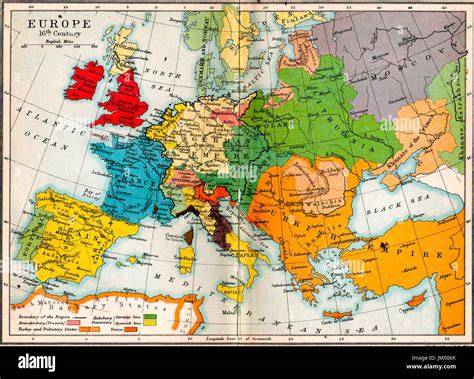 Map Of Europe Xvi Century