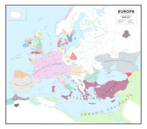 Map Of Europe Year 800