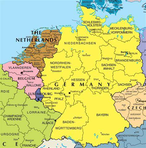 Map Of Germany Holland Belgium And France