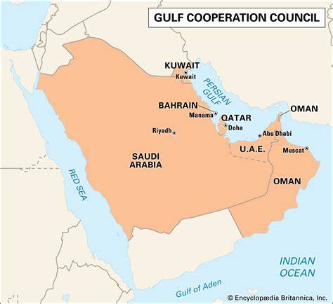 Map Of Gulf Countries