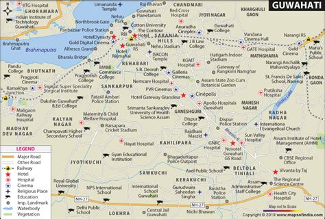 Map Of Guwahati City