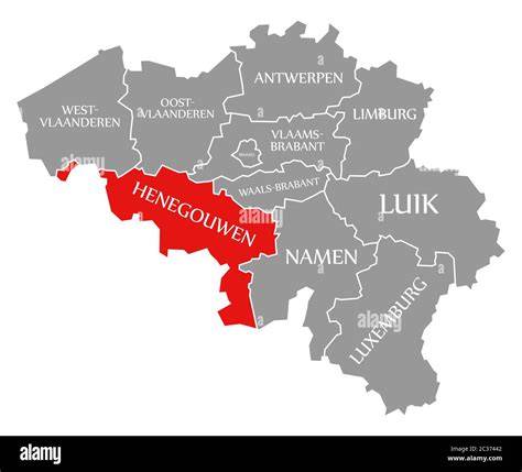 Map Of Hainaut Belgium