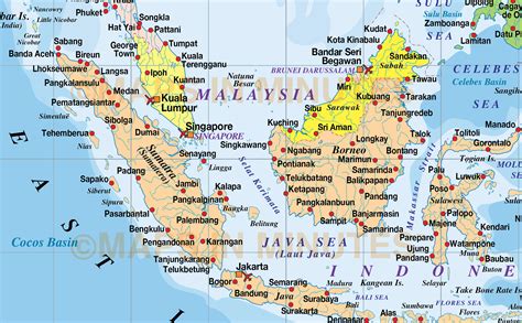 Map Of Indonesia And Malaysia