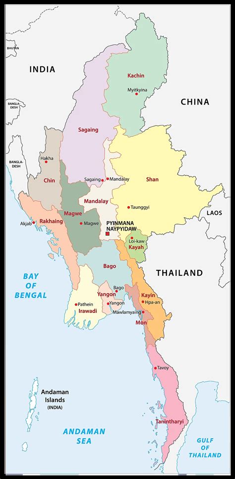 Map Of Indonesia And Myanmar