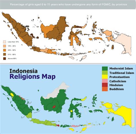 Map Of Indonesia By Religion