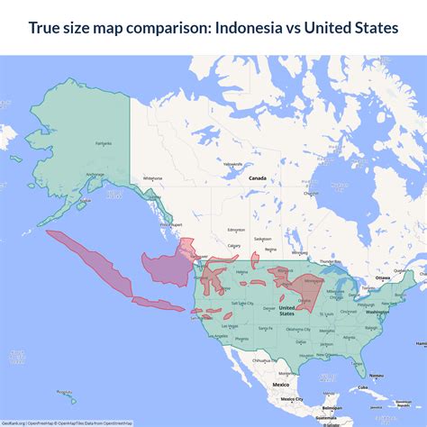 Map Of Indonesia Compared To Us