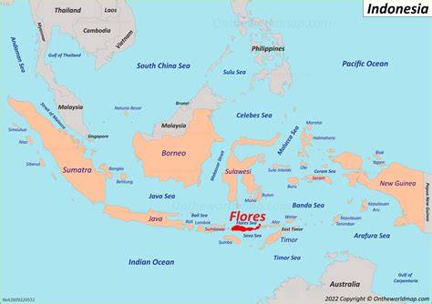 Map Of Indonesia Showing Flores Island