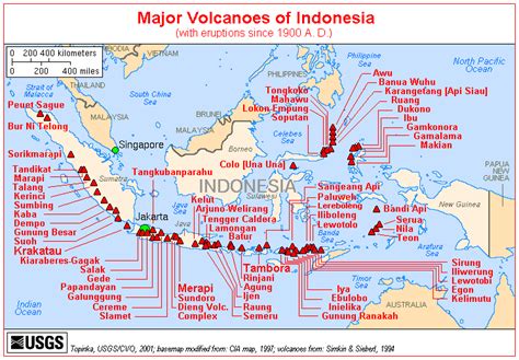 Map Of Indonesia Volcanoes