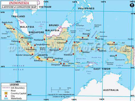 Map Of Indonesia With Latitude And Longitude