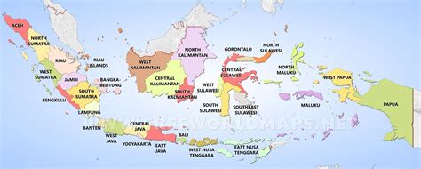 Map Of Indonesia With Provinces