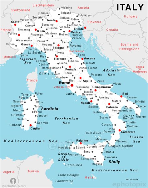 Map Of Italy With Cities