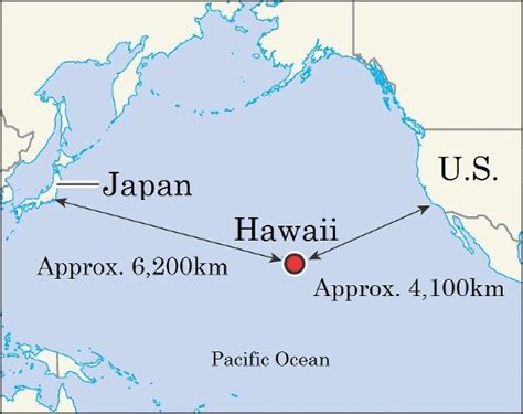 Map Of Japan And Hawaii