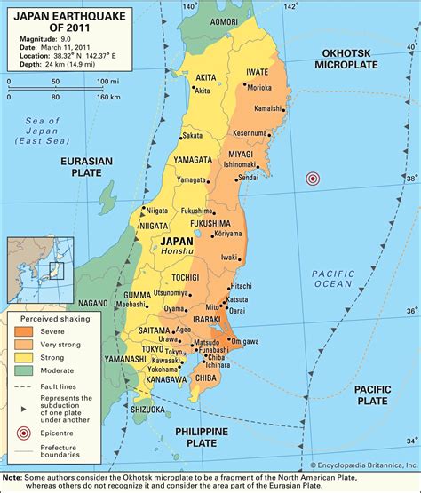 Map Of Japan Earthquake 2011