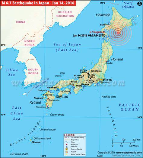 Map Of Japan Earthquake Today
