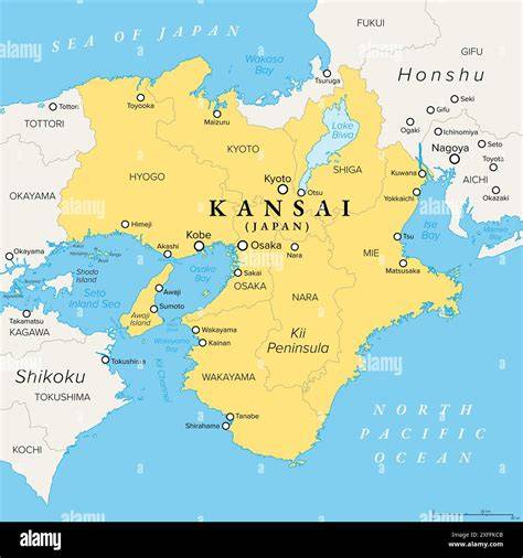 Map Of Japan Kansai Region