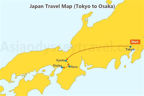 Map Of Japan Kyoto Osaka