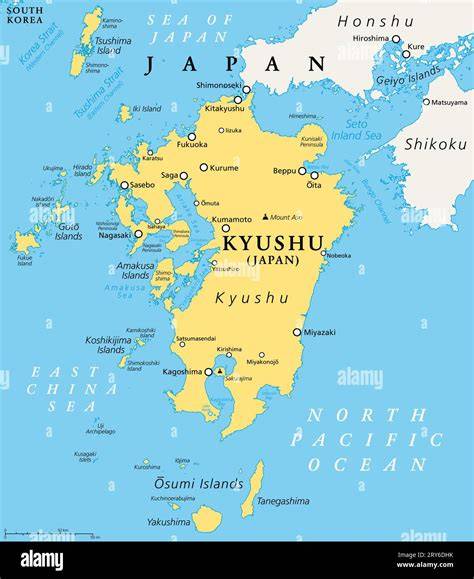 Map Of Japan Kyushu Region