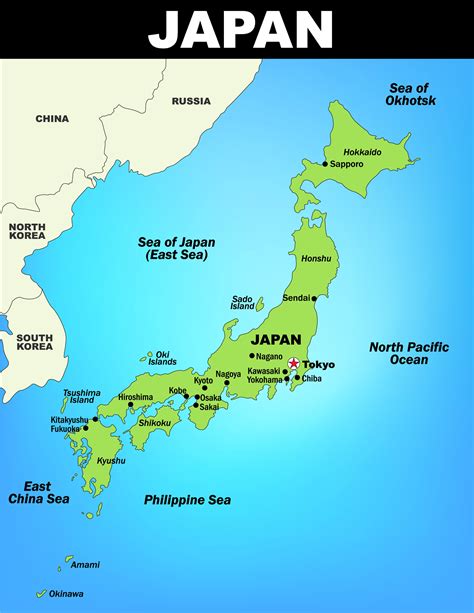 Map Of Japan Labeled Cities