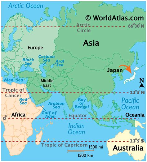 Map Of Japan On Europe