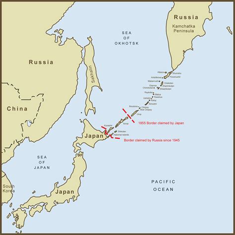 Map Of Japan Russia Border