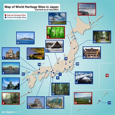 Map Of Japan Unesco Sites