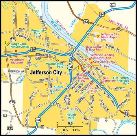 Map Of Jefferson City Missouri