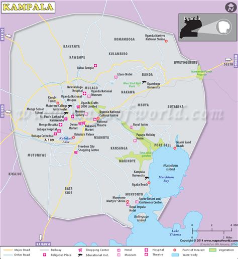 Map Of Kampala City