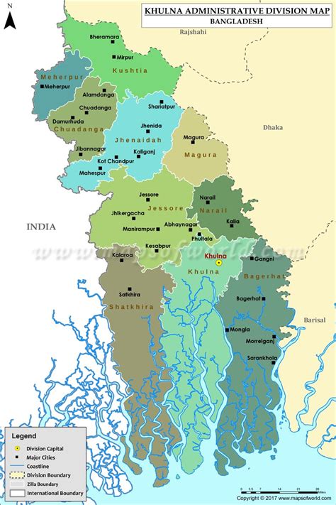 Map Of Khulna Division Bangladesh
