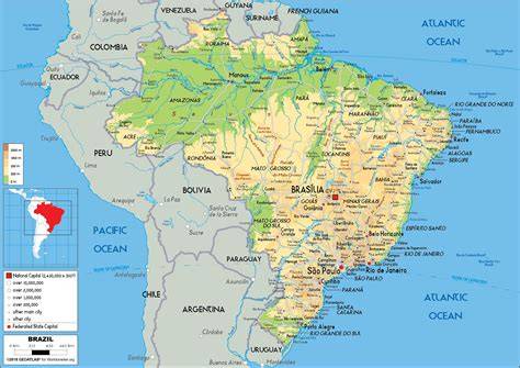 Map Of Lakes In Brazil