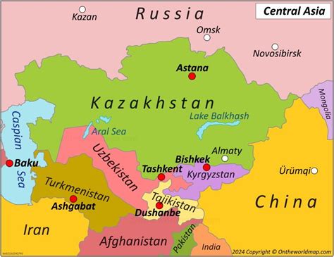 Map Of Lower Central Asia