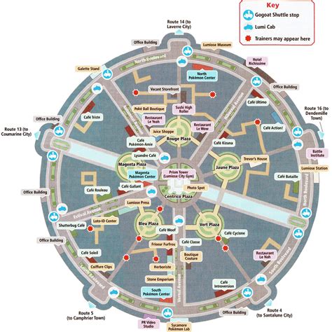 Map Of Lumiose City Pokemon Za