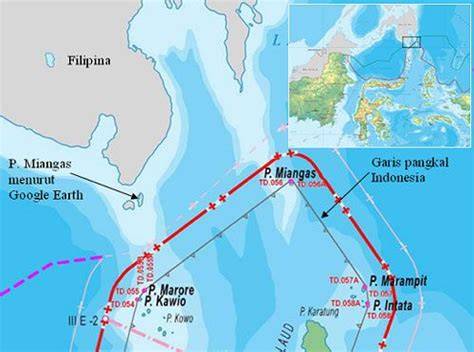Map Of Miangas Indonesia