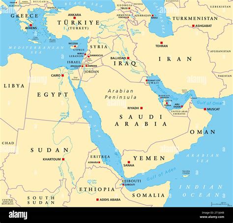 Map Of Middle East And Egypt