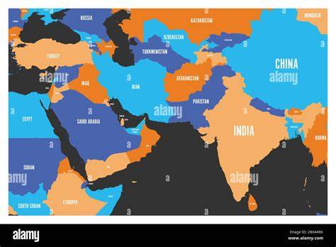 Map Of Middle East And South Asia