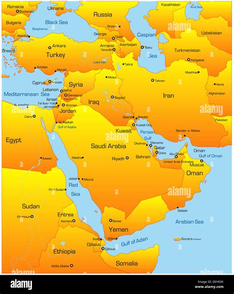 Map Of Middle East And Turkey
