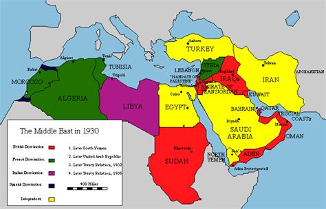 Map Of Middle East Before 1948