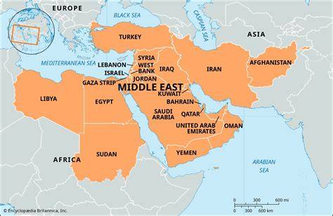 Map Of Middle East By Country