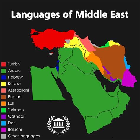 Map Of Middle East By Language