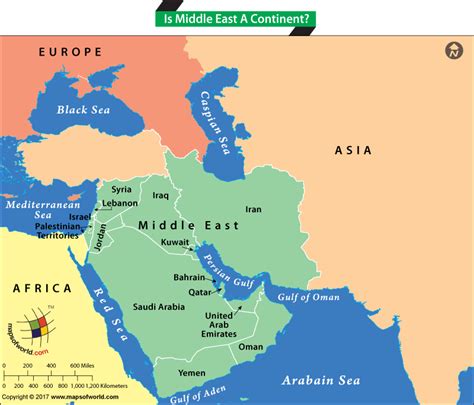Map Of Middle East Continent