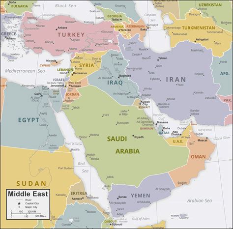 Map Of Middle East Countries