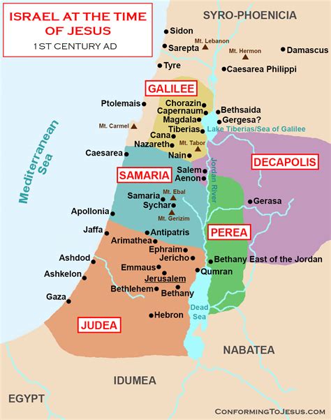 Map Of Middle East During Jesus Time